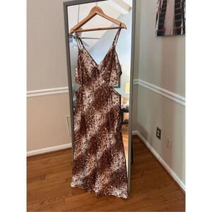 It's Fashion Brown Cut Out Dress Size 1X